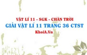Giải Vật lí 11 trang 36 Chân trời Sáng tạo